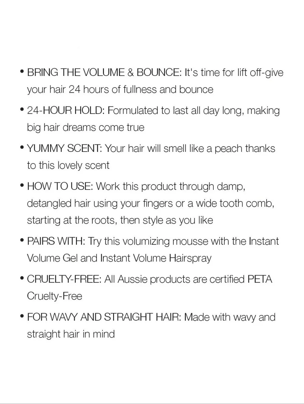 ⭐4/$15 Aussie Instant Volume Mousse